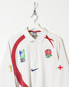 White Nike England Rugby World Cup 2007 Rugby Shirt - X-Large