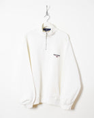 White Ralph Lauren Polo Sport 1/4 Zip Sweatshirt - X-Large