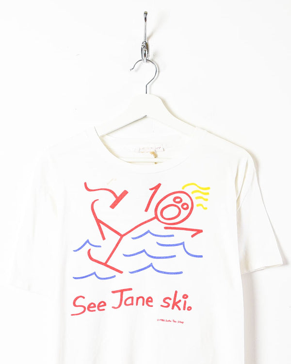White See Jane Ski 80s Single Stitch T-Shirt - Small