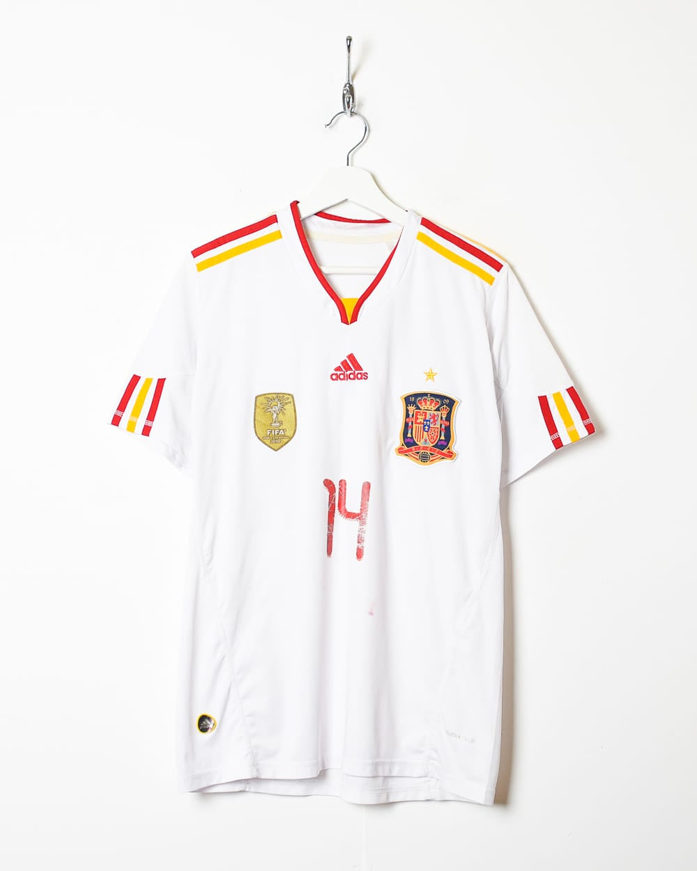 White Adidas Spain 2011 World Champions Away Shirt - Medium