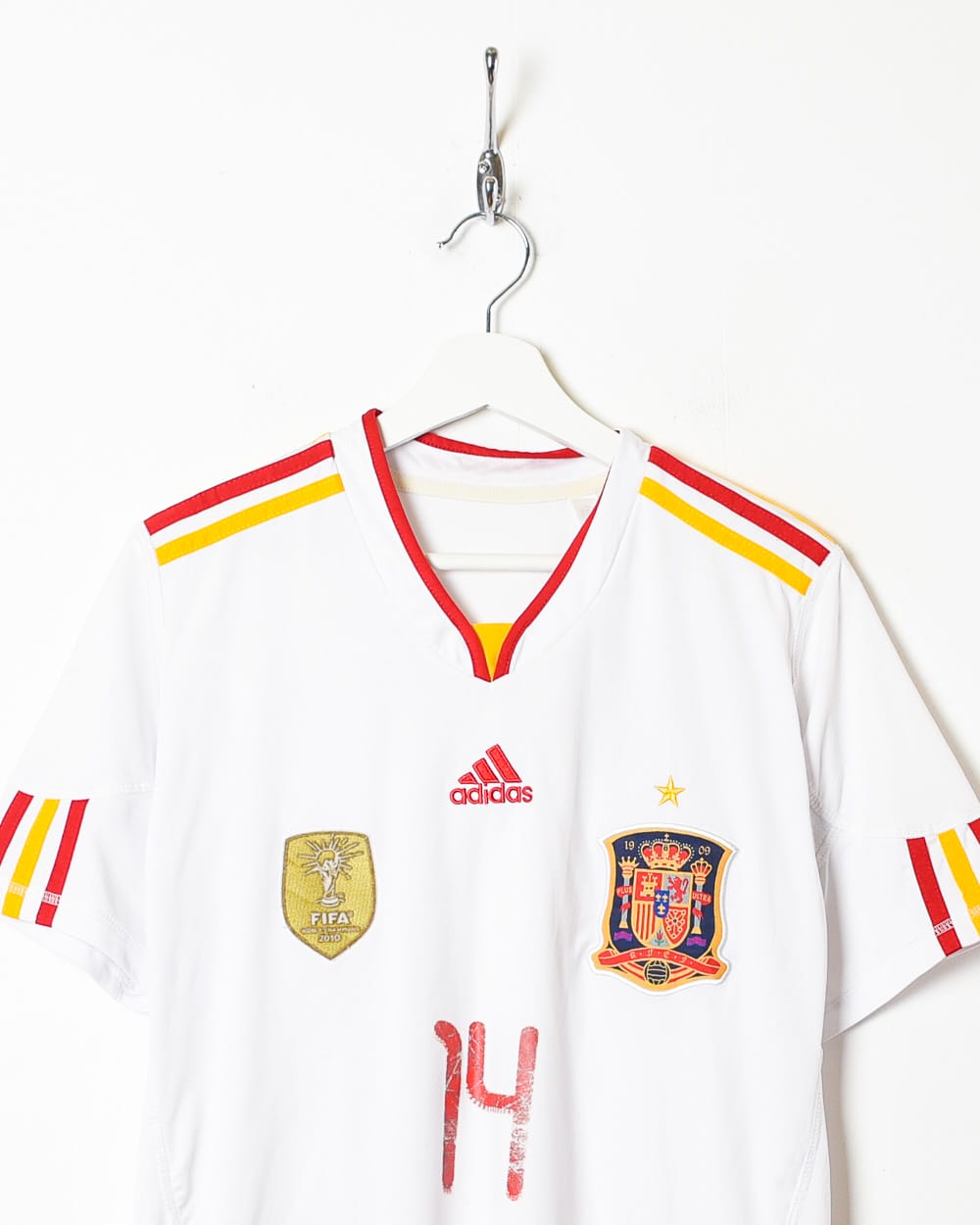 White Adidas Spain 2011 World Champions Away Shirt - Medium