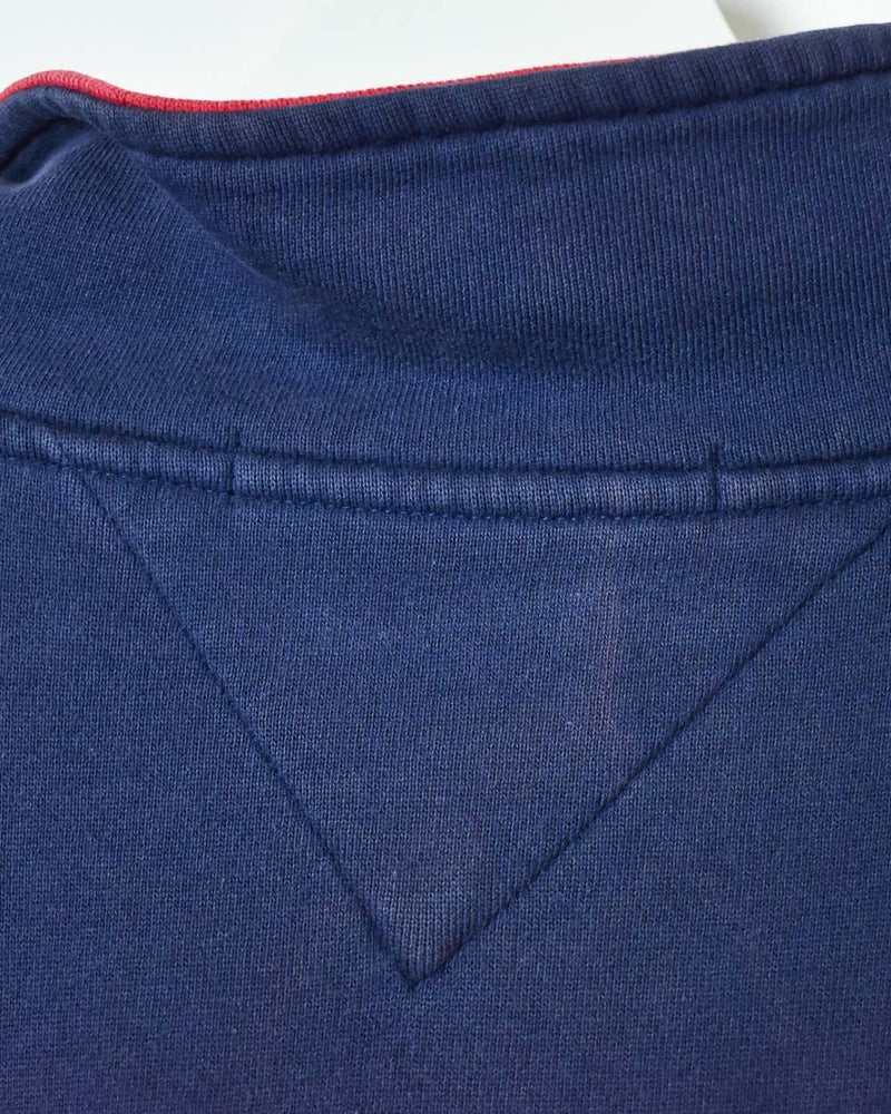 Navy Tommy Hilfiger 1/4 Zip Sweatshirt - Large
