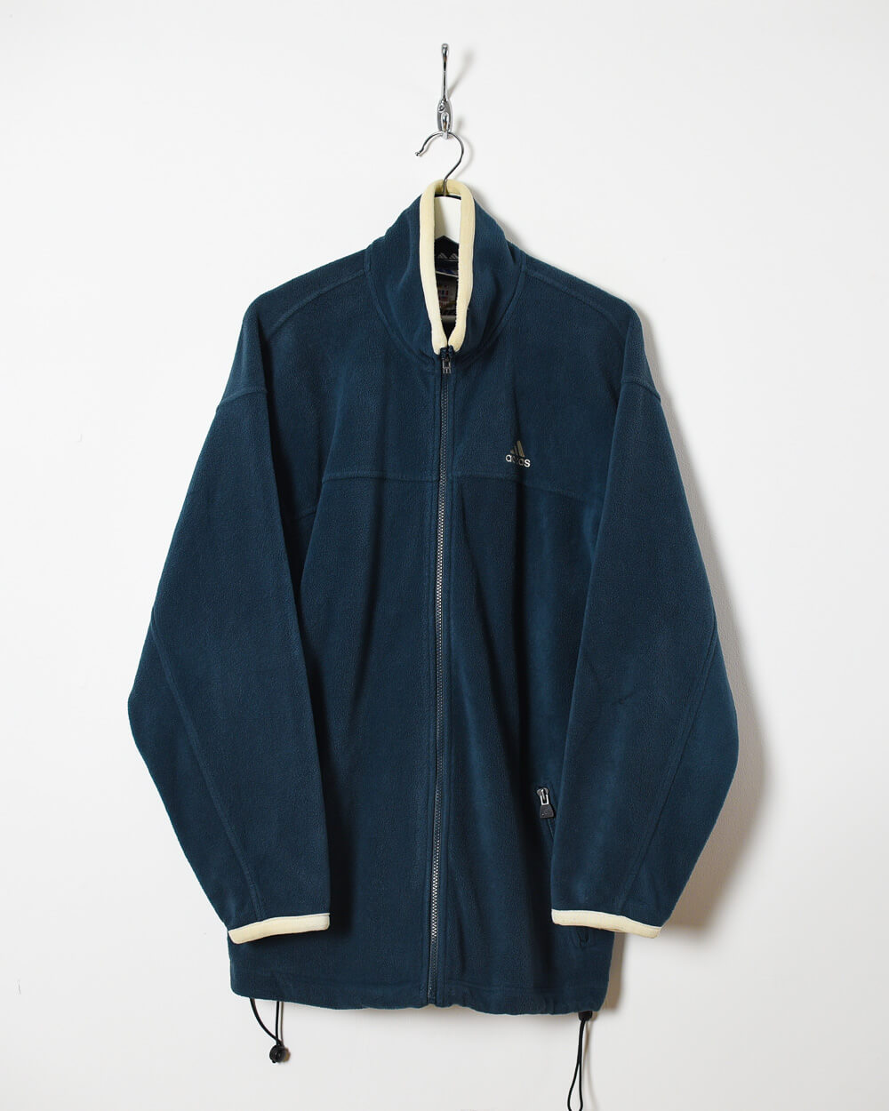 Navy Adidas Zip-Through Fleece - Large