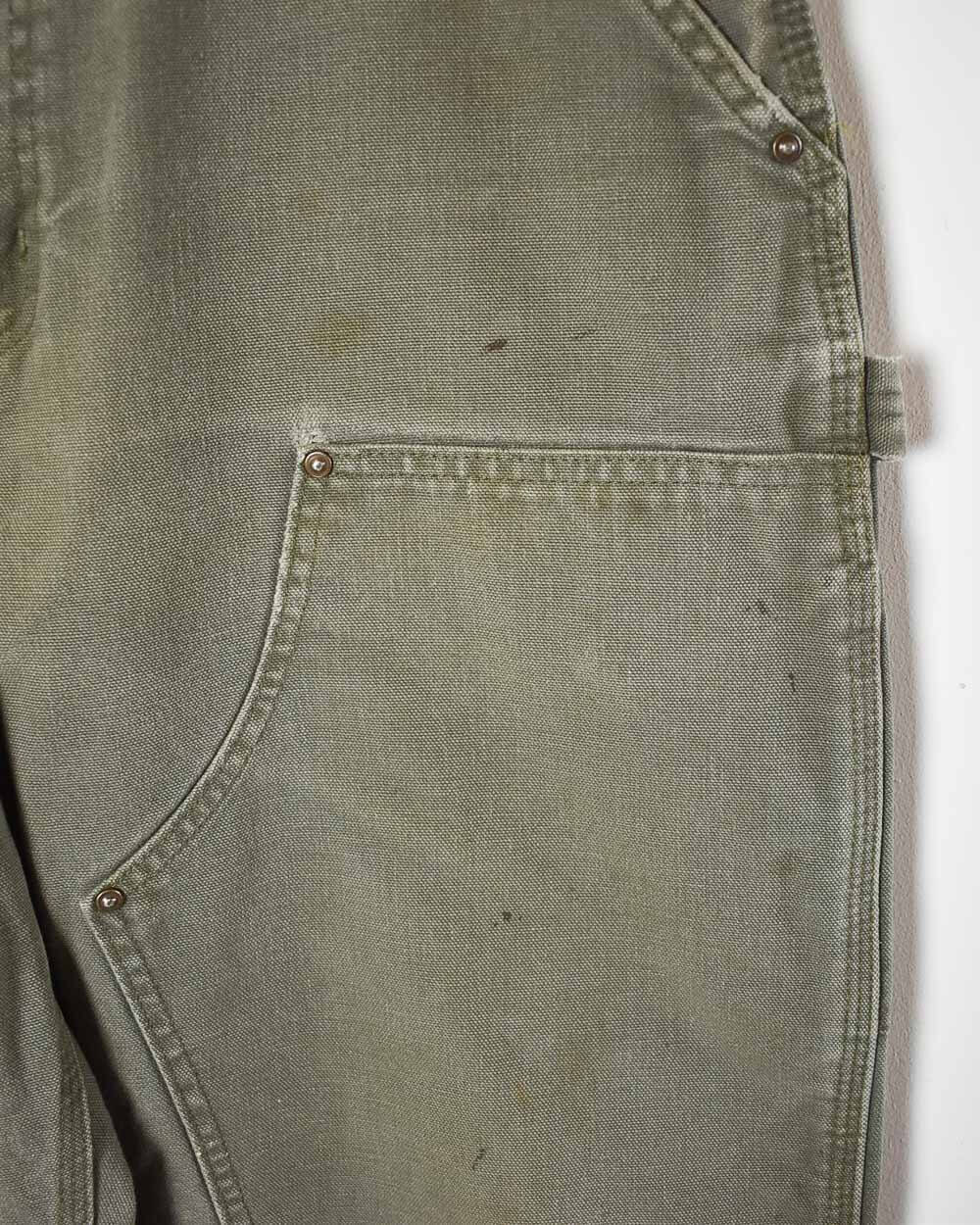 Khaki Carhartt Double Knee Carpenter Jeans - W34 L30