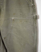 Khaki Carhartt Double Knee Carpenter Jeans - W34 L30