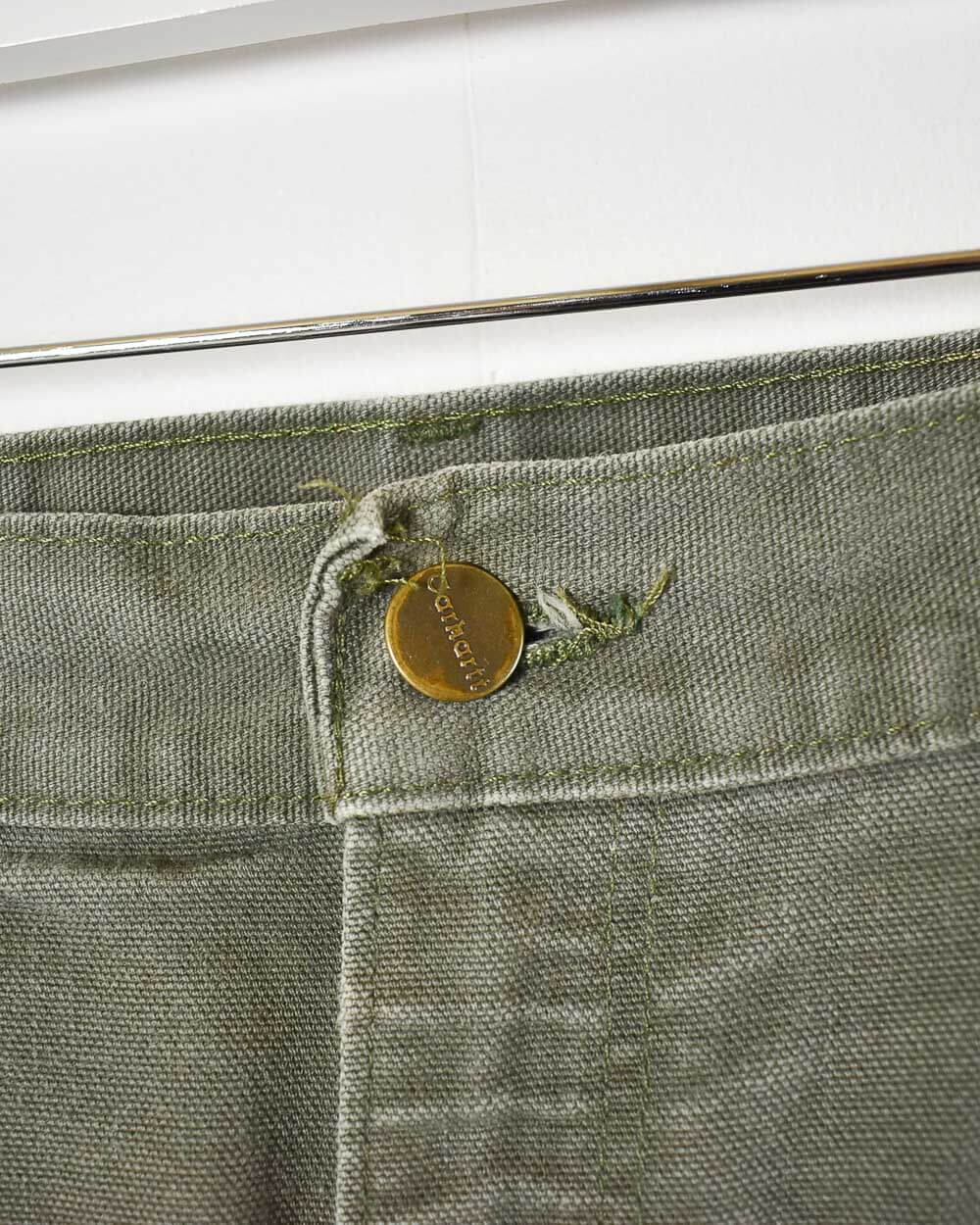 Khaki Carhartt Double Knee Carpenter Jeans - W34 L30