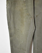 Khaki Carhartt Double Knee Carpenter Jeans - W34 L30