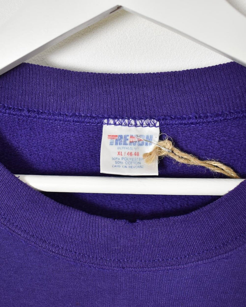 Vintage 90s Cotton Mix Purple Los Angeles Lakers NBA Sweatshirt - Large–  Domno Vintage