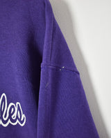 Vintage 90s Cotton Mix Purple Los Angeles Lakers NBA Sweatshirt - Large–  Domno Vintage