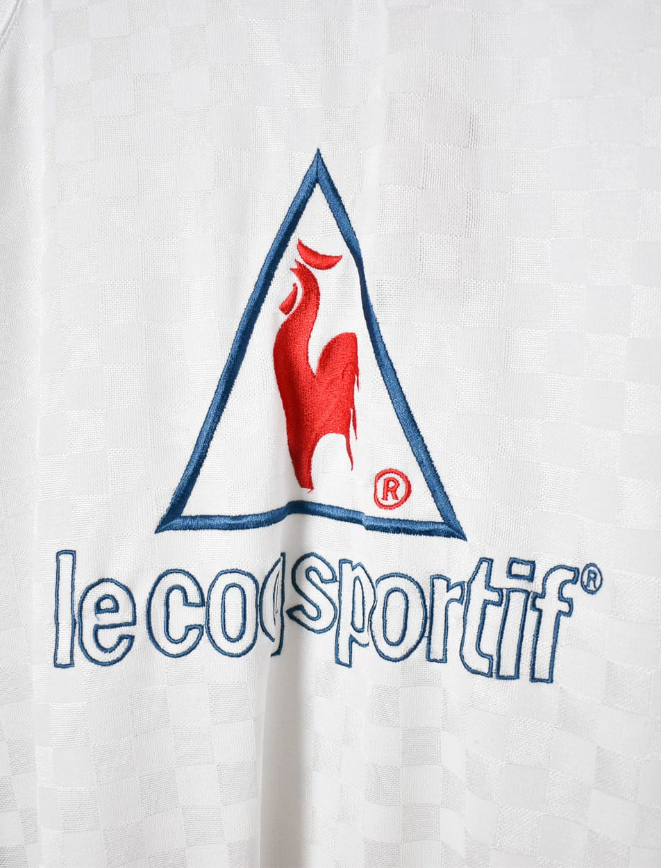 White Le Coq Sportif Football Shirt - X-Large