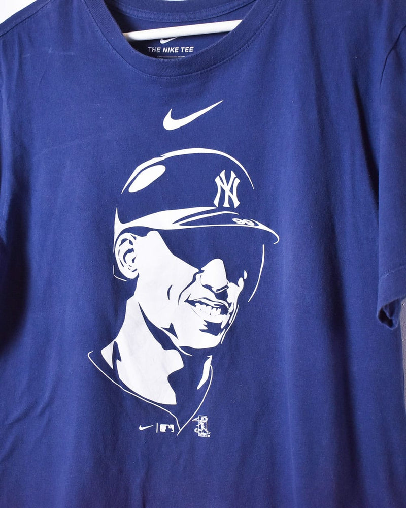 Vintage 00s Navy Nike New York Yankees T-Shirt - Small Cotton