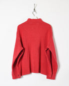 Red Ralph Lauren 1/4 Zip Sweatshirt - Large