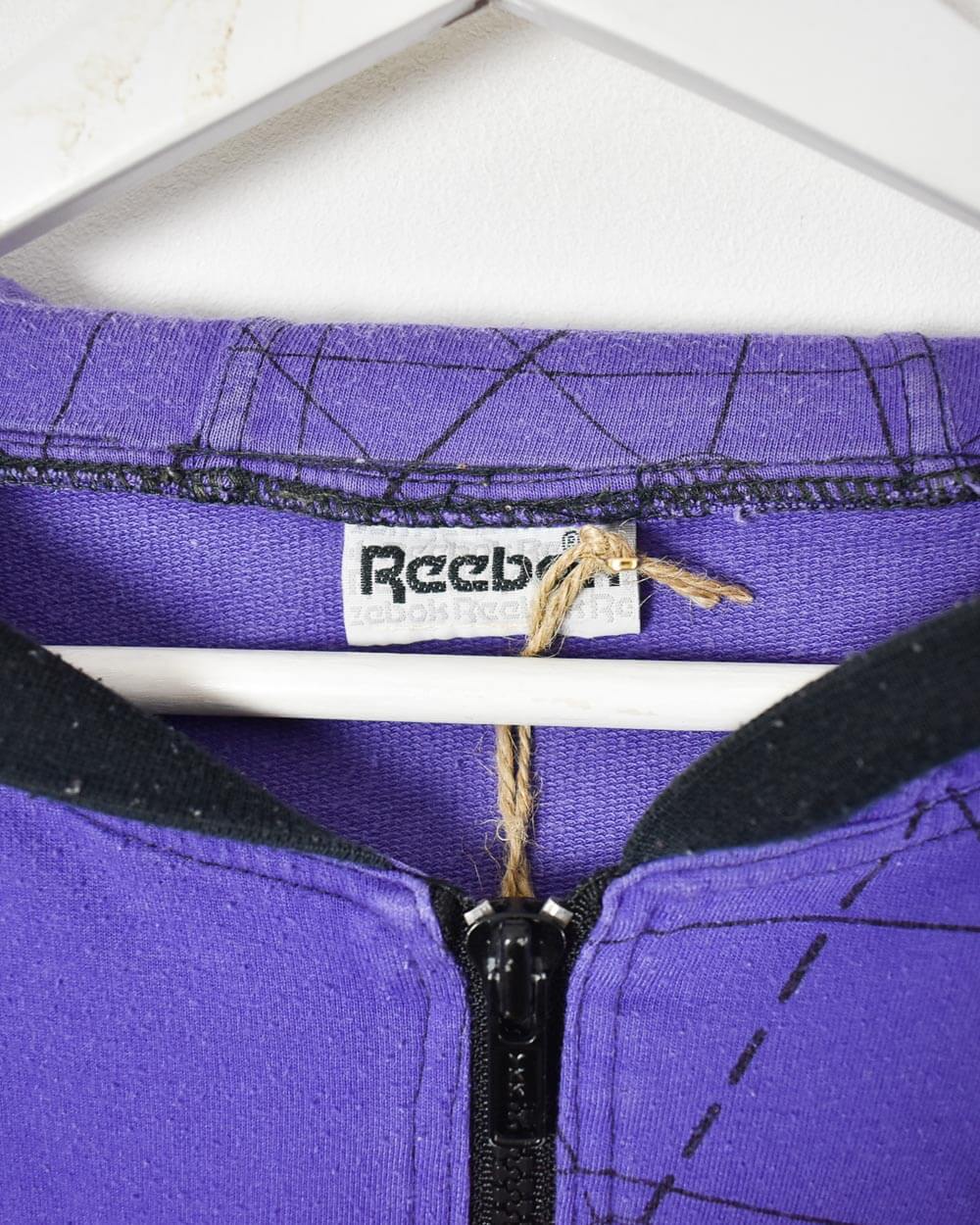 Purple Reebok 1/4 Zip Hoodie - Large