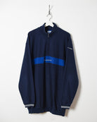 Navy Reebok Authentic 1/4 Zip Sweatshirt - X-Large
