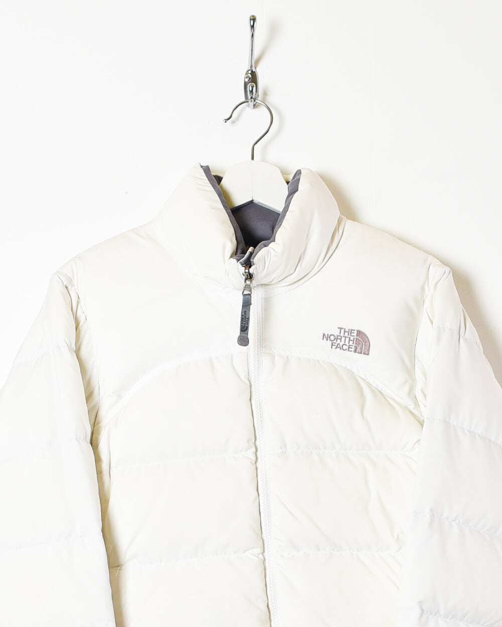 White The North Face Women's 700 Down Puffer Jacket - Small