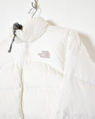 White The North Face Women's 700 Down Puffer Jacket - Small