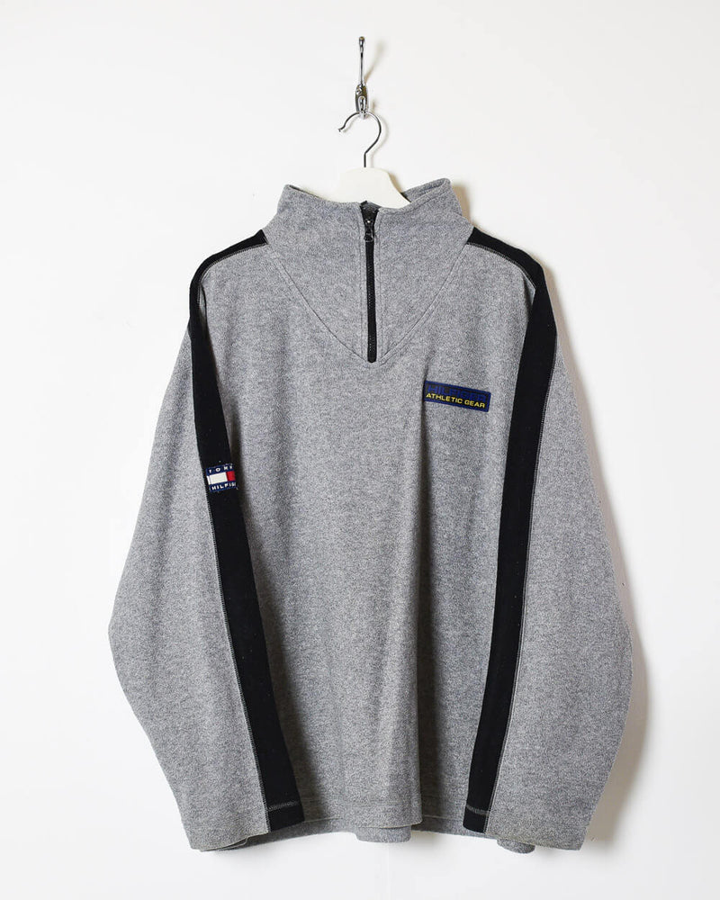 90s Polyester Plain Stone Tommy Hilfiger Athletic Gear 1/4 Zip Fleece - X-Large– Domno Vintage