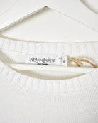 White Yves Saint Laurent Knitted Sweatshirt - Medium