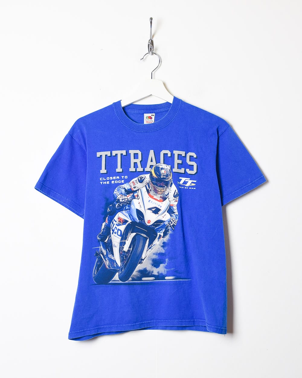 Blue Isle Of Man TT Races Graphic T-Shirt - X-Small