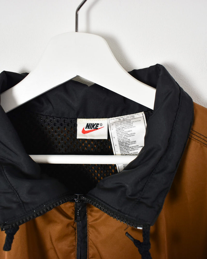 Brown Nike 1/4 Zip Windbreaker Jacket - Large