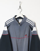 Grey Adidas 1/4 Zip Sweatshirt - X-Large