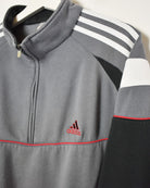 Grey Adidas 1/4 Zip Sweatshirt - X-Large