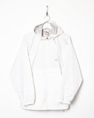 White Adidas 1/4 Zip Windbreaker Jacket - Large