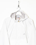White Adidas 1/4 Zip Windbreaker Jacket - Large