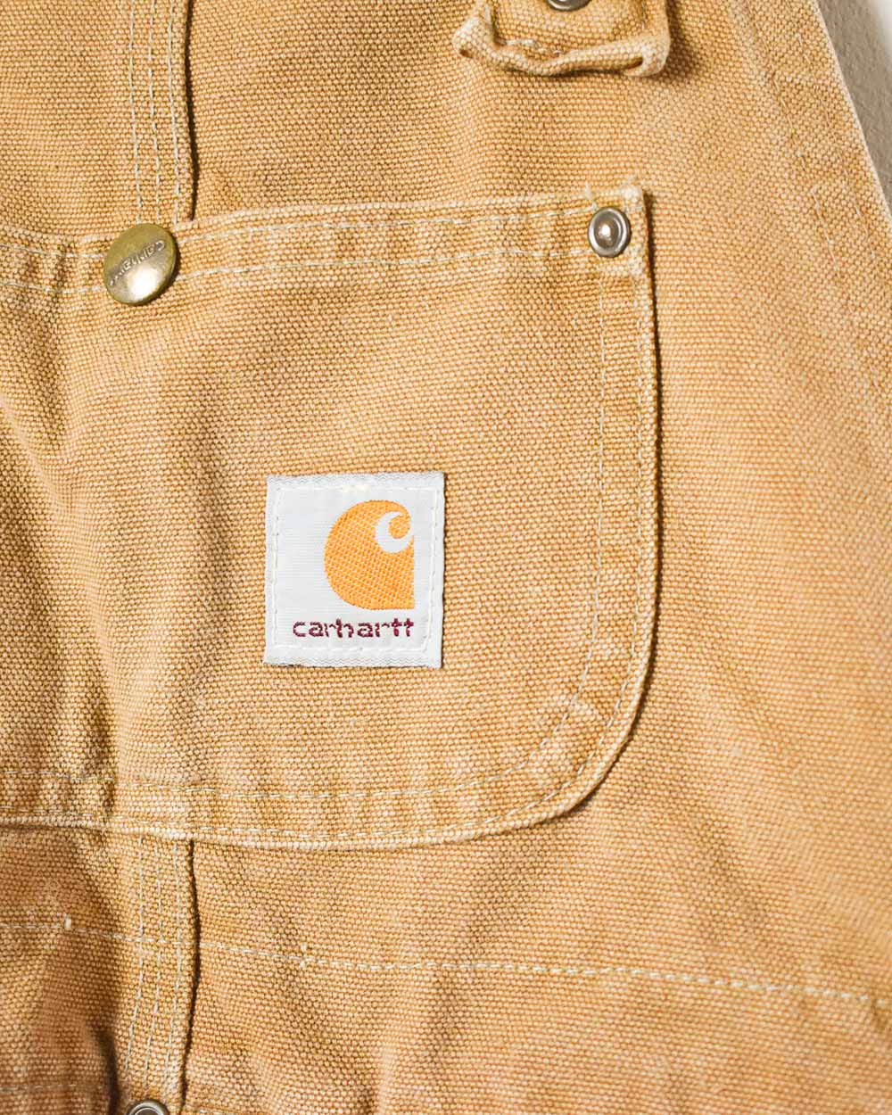 Neutral Carhartt Quilted Double Knee Dungarees - Large Women's