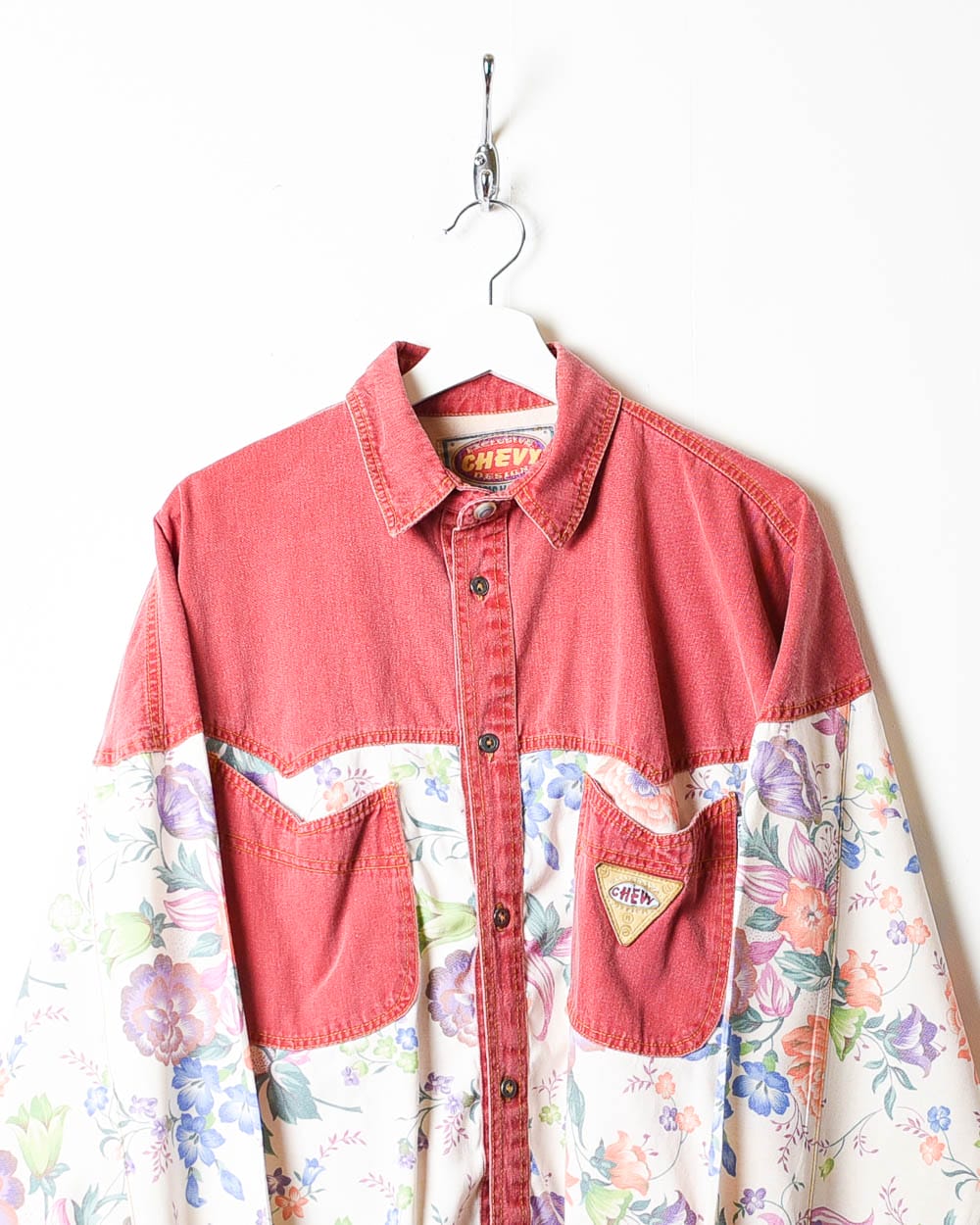 Red Chevy Floral All-Over Print Shirt - X-Large