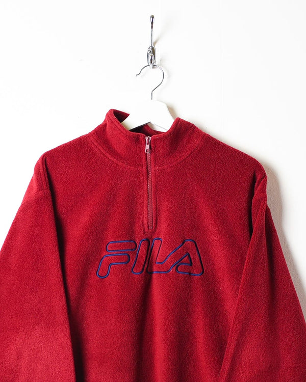 Red Fila 1/4 Zip Fleece - Small