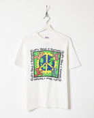 White Keith Harin Let's Peace it Together T-Shirt - Small