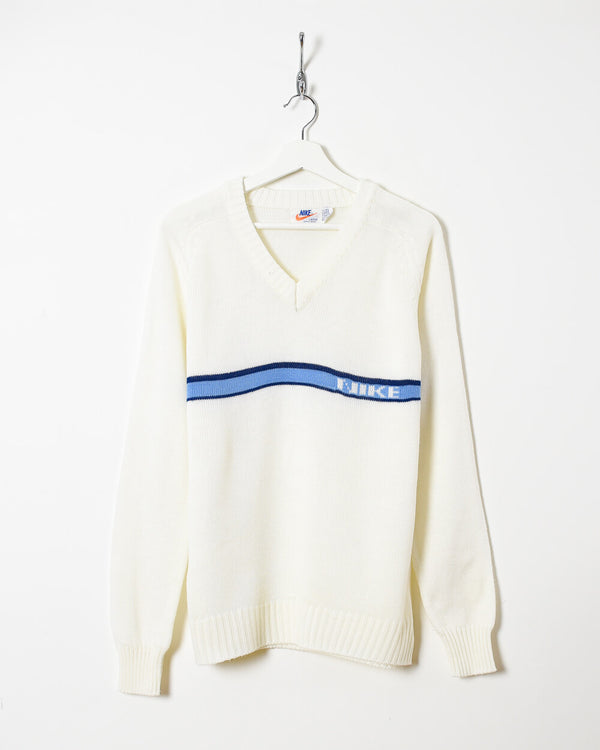 White Nike 70s Knitted Sweatshirt - Medium