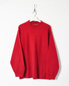Red Nike Mock Neck Sweatshirt - Large