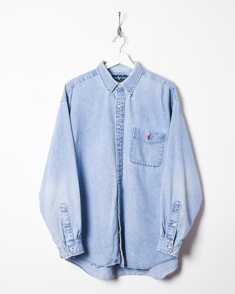 Vintage 90s Baby Polo Ralph Lauren Denim Shirt - X-Large Cotton