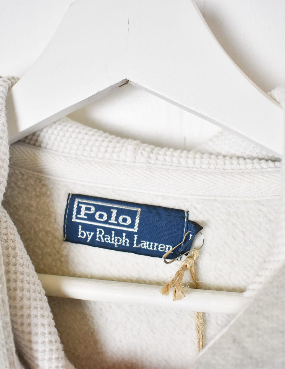 Stone Polo Ralph Lauren Zip-Through Hoodie - Large