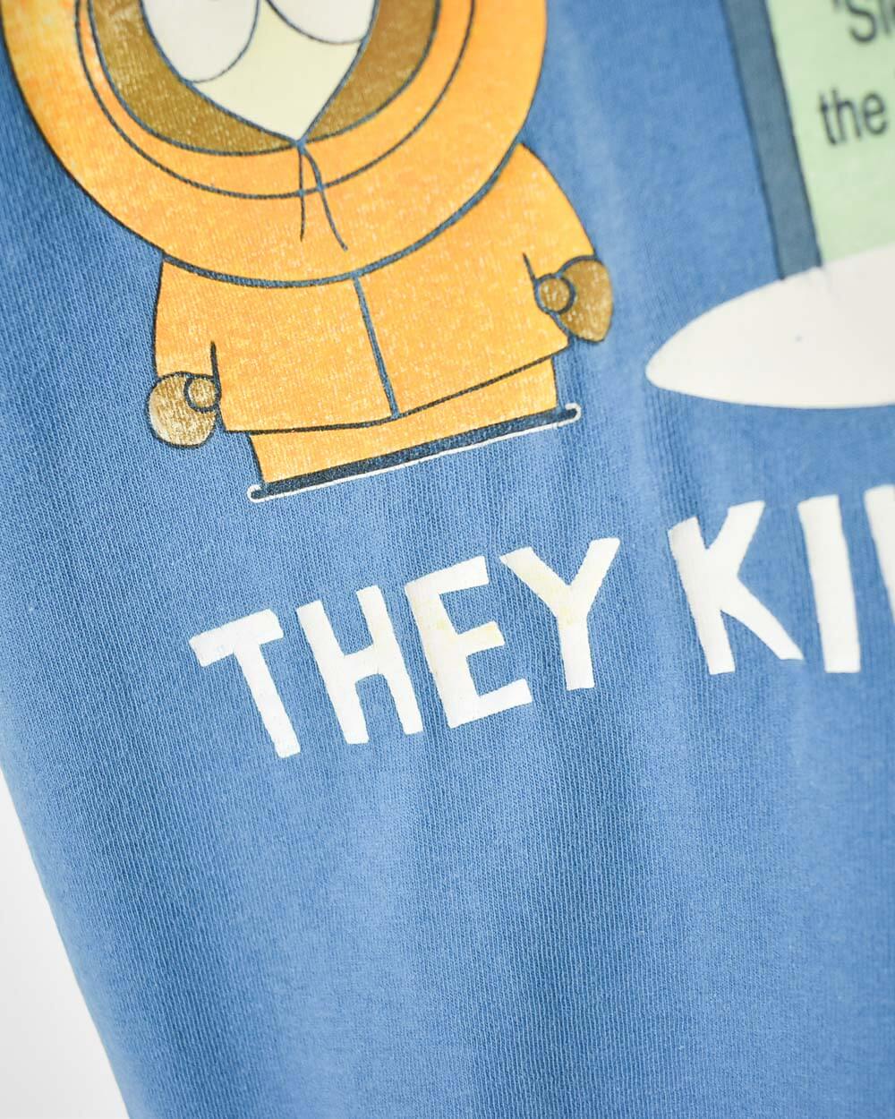 Blue South Park They Killed Kenny T-Shirt - Small
