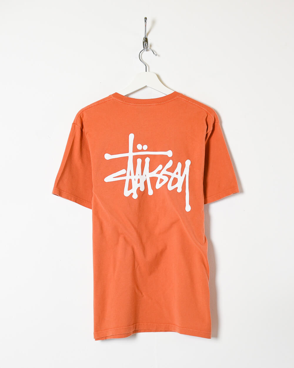 Orange Stussy T-Shirt - Medium