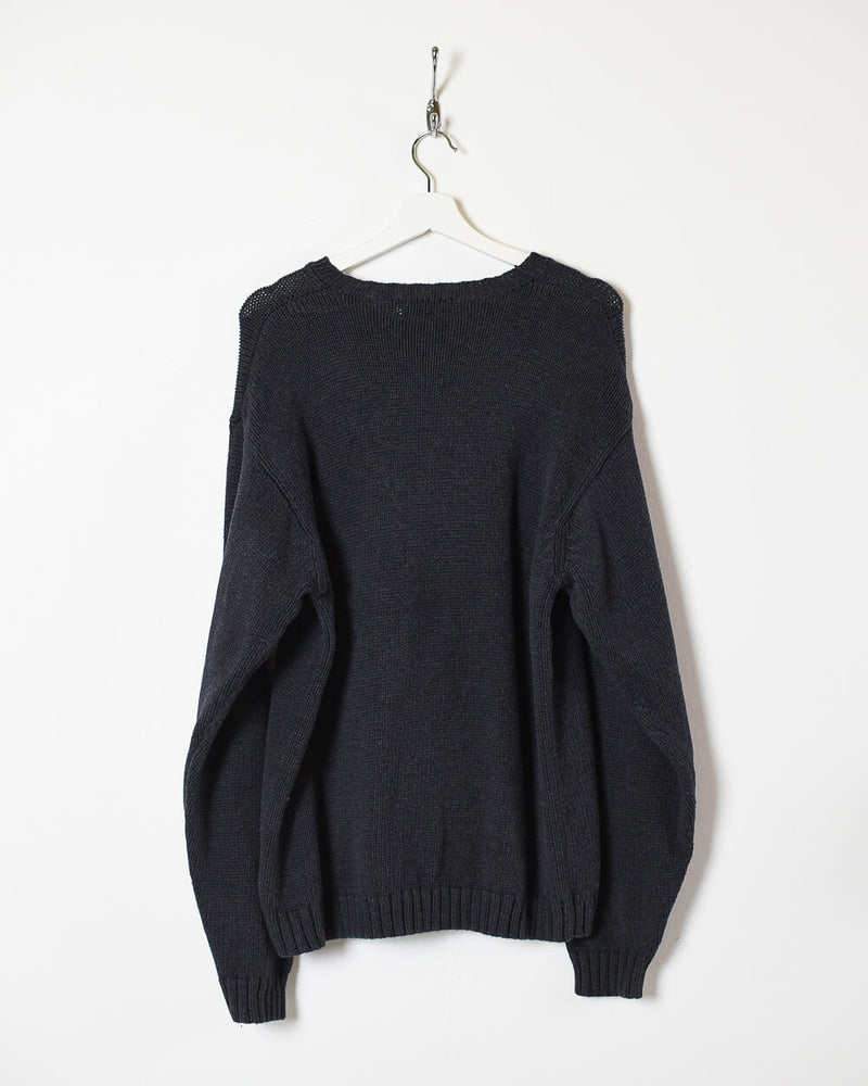 Grey Yves Saint Laurent Knitted Sweatshirt - Medium