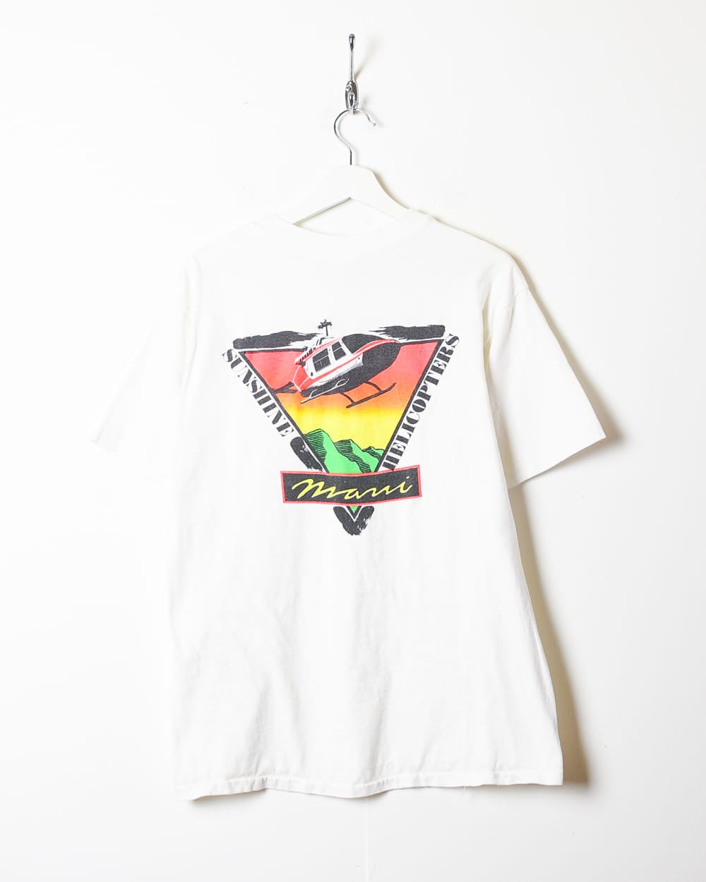 White Sunshine Helicopters Pocket T-Shirt - Medium