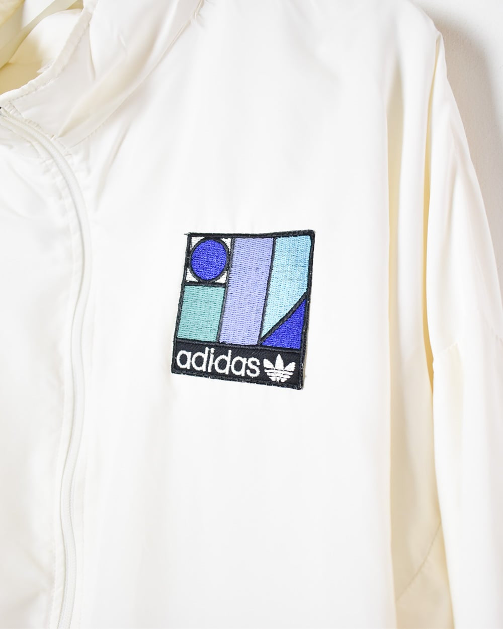 White Adidas 80s Ivan Lendl Windbreaker Jacket - Large