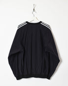 Black Adidas Pullover Windbreaker Jacket - Large