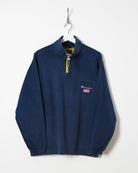 Navy Champion USA 1/4 Zip Sweatshirt - Medium