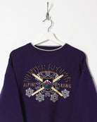 Purple DZ Winter Sports Alpine Skiing Sweatshirt - Large