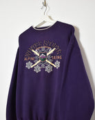 Purple DZ Winter Sports Alpine Skiing Sweatshirt - Large