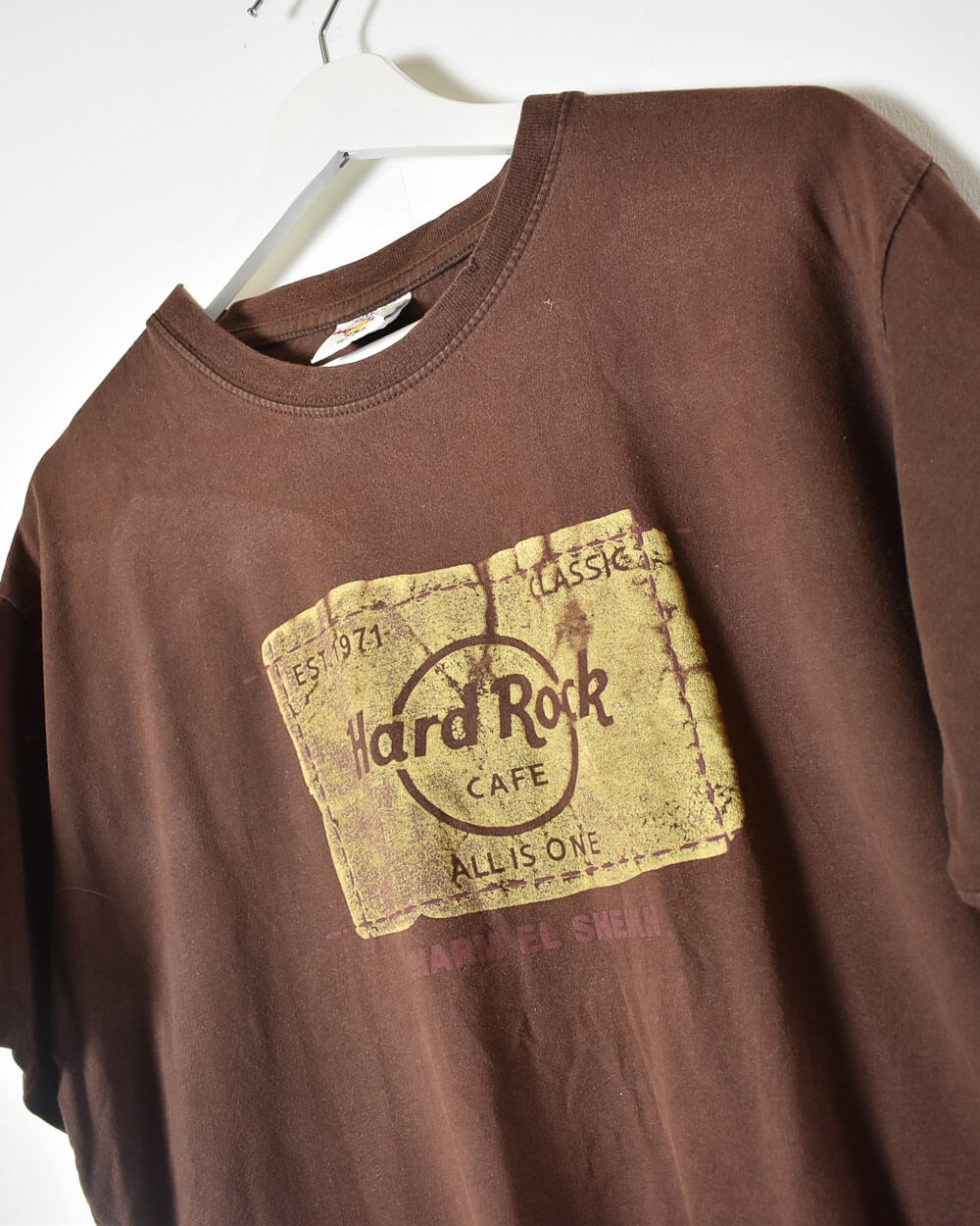 Brown Hard Rock Est 1971 Café All is One T-Shirt - Large
