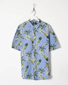 Blue Pinnaple Party Short Sleeved Shirt - X-Large
