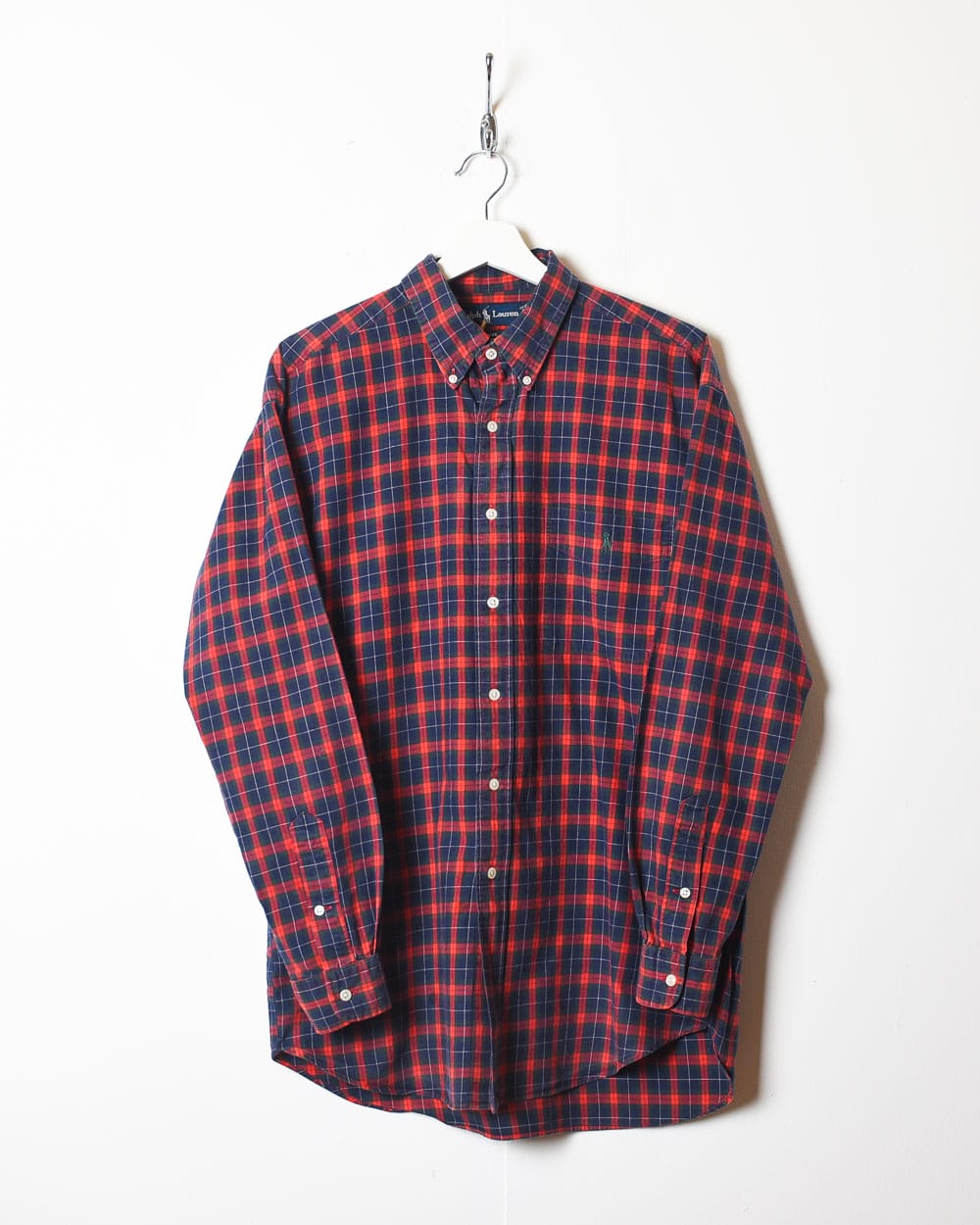 Vintage 90s Red Polo Ralph Lauren Checked Shirt - Large Cotton