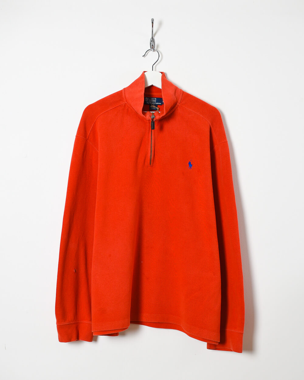 Orange Ralph Lauren 1/4 Zip Sweatshirt - XX-Large