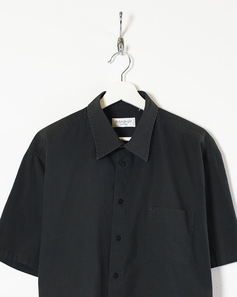 Black Yves Saint Laurent Short Sleeved Shirt - X-Large